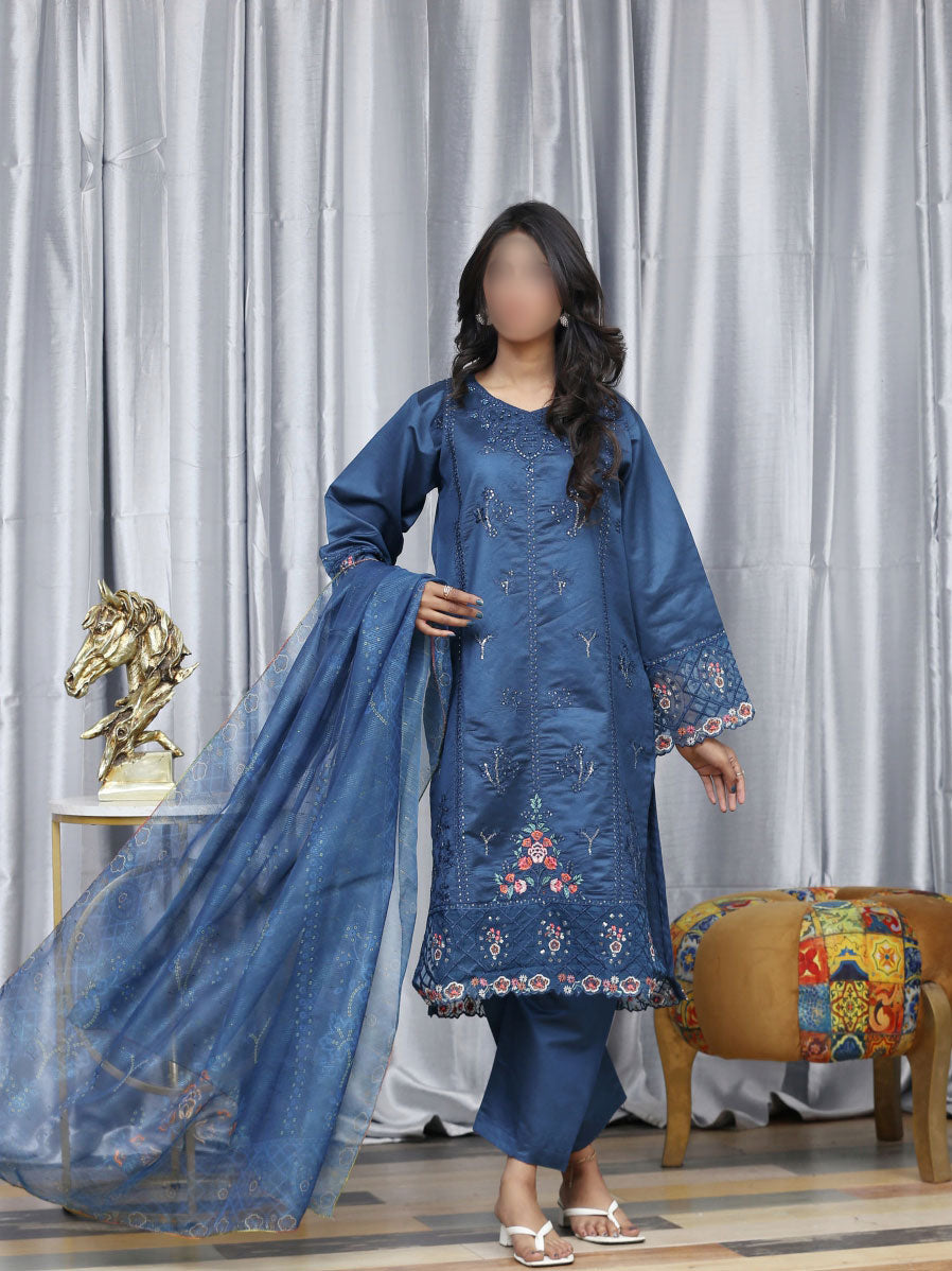 Embroidered Dastak Cotton